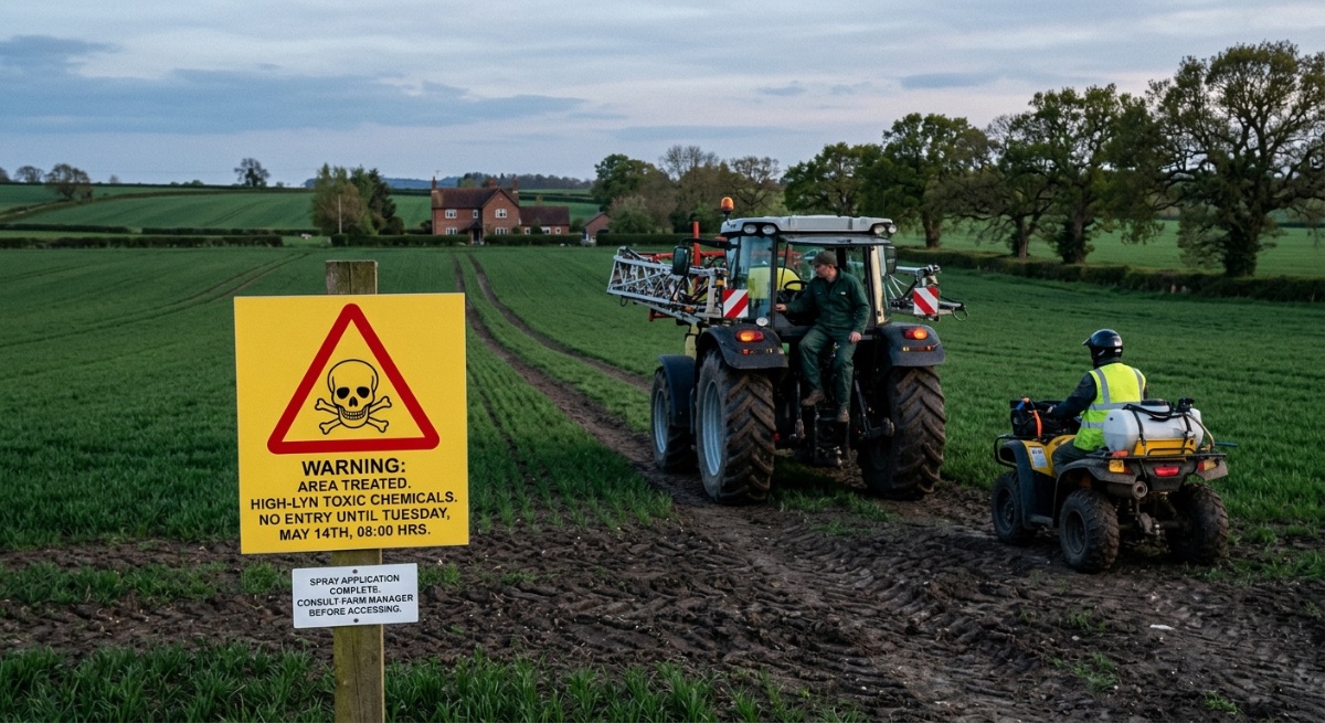 Two countdowns start when you finish spraying. One protects people, the other protects the crop — and both get counted wrong.