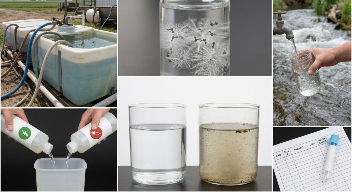 Water is nearly the whole tank and nobody tests it. How hardness, pH and turbidity eat your product's performance.